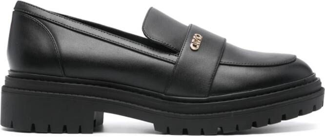 Michael Kors Collection logo-plaque leather loafers Black