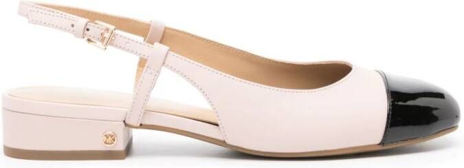 Michael Kors contrasting-toecap leather ballerina shoes Pink