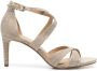 Michael Kors crossover-strap 70mm leather sandals Gold - Thumbnail 1