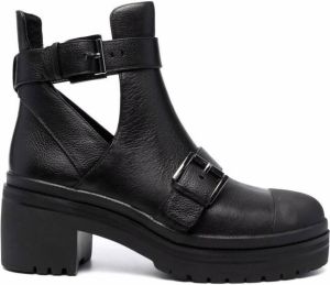 Michael Kors cut-out buckle ankle boots Black