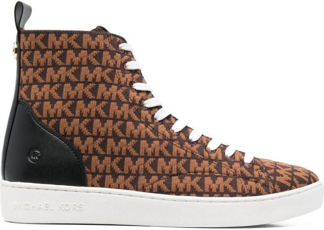 Michael Kors Edie knitted high-top sneakers Brown