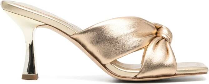 Michael Kors Elena 75mm metallic sandals Gold