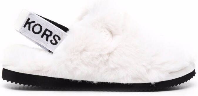 Michael Kors Elsie faux-fur slippers White