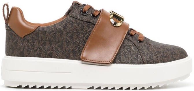 Michael Kors Emmett monogram-print sneakers Brown