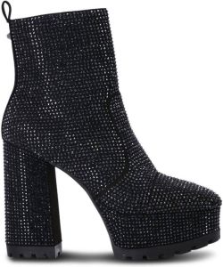 Michael Kors Enya rhinestone-embellished platform boots Black