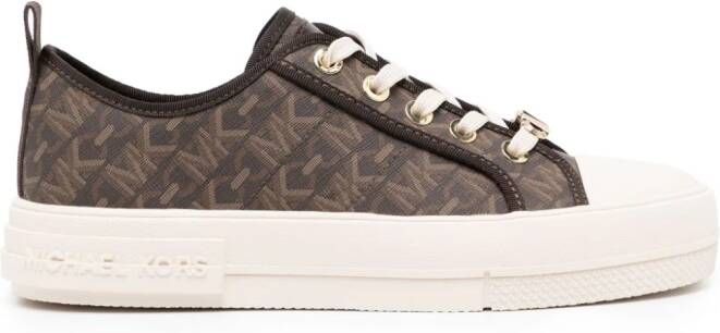Michael Kors Evy Empire monogram-patterned sneakers Brown