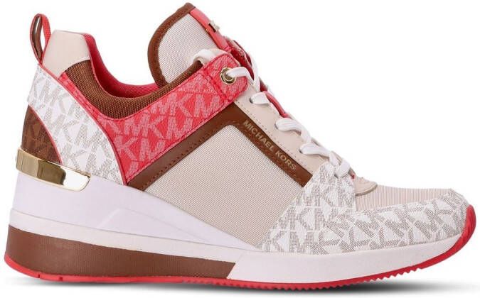 Michael Kors Georgie monogram-panel sneakers Neutrals