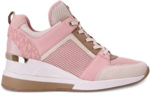 Michael Kors Georgie panelled leather sneakers Pink
