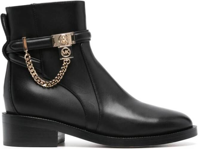Michael Kors Hamilton 45mm leather boots Black