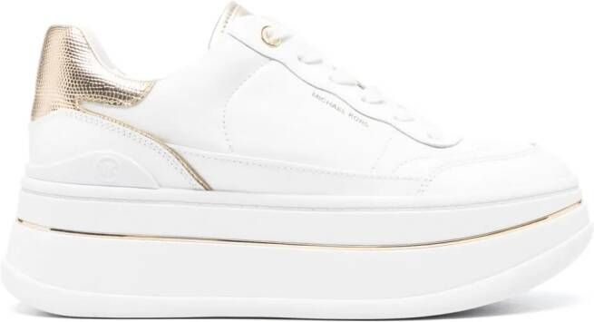 Michael Kors Hayes leather platform sneakers White