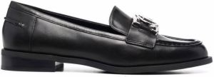 Michael Kors horsebit-logo loafers Black