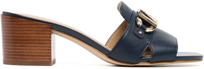 Michael Kors Izzy leather mules Blue