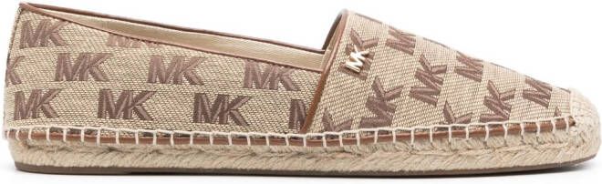 Michael Kors Rory monogram-print leather ballerinas Neutrals