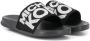Michael Kors Kids embellished logo slippers Black - Thumbnail 1