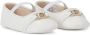 Michael Kors Kids logo-plaque round-toe ballerinas White - Thumbnail 1
