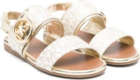 Michael Kors Kids monogram-pattern sandals Gold