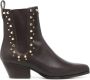 Michael Kors Kinlee 50mm studded leather boots Brown - Thumbnail 1