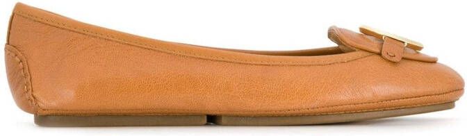 Michael Kors leather moccasin loafers Brown