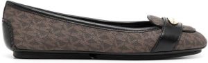 Michael Kors logo monogram leather loafers Black