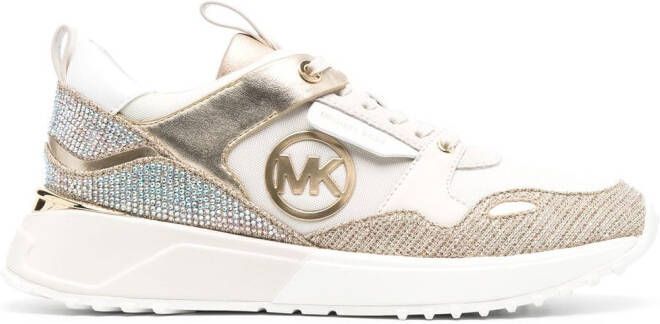 Michael Kors logo-plaque detail sneakers Neutrals