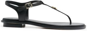 Michael Kors logo plaque T-bar sandals Black