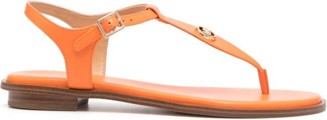 Michael Kors interwoven ankle-tie fastening sandals Gold