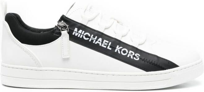 Michael Kors logo-print zip-detailed sneakers White