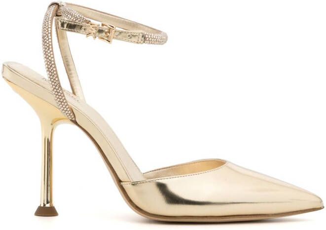 Michael Kors Lucia 95mm leather sandals Silver