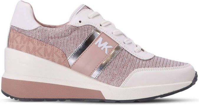 Michael Kors Georgie monogram-panel sneakers Neutrals