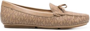 Michael Kors monogram bow-detail loafers Brown