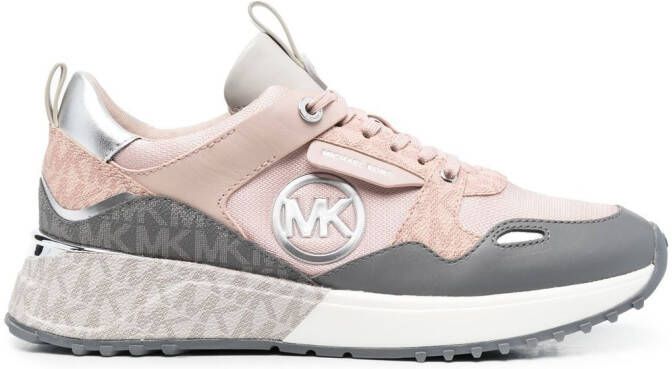 Michael Kors monogram-print low-top sneakers Pink