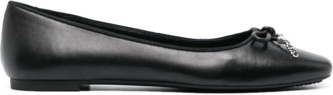 Michael Kors Nori leather ballerina shoes Black