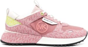 Michael Kors panelled monogram sneakers Pink