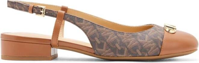 Michael Kors Perla monogram-print leather sandals Brown
