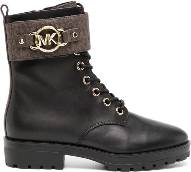 Michael Kors Rory logo-plaque leather boots Black