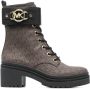 Michael Kors Rory monogram-print combat boots Brown - Thumbnail 5