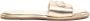 Michael Kors Saylor logo-plaque leather sandals Gold - Thumbnail 1