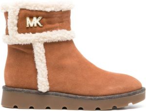 Michael Kors shearling-lined ankle boots Brown