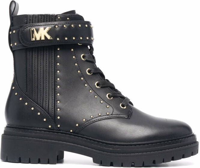 Michael Kors Lana monogram-print boots Black