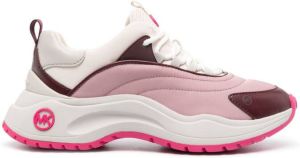 Michael Kors suede-panel sneakers Pink