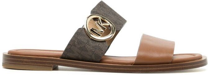 Michael Kors Juliette monogram loafers Brown