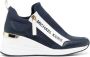 Michael Kors Willis 70mm knitted wedge sneakers Blue - Thumbnail 1