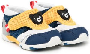 Miki House bear-patch detail sneakers Yellow