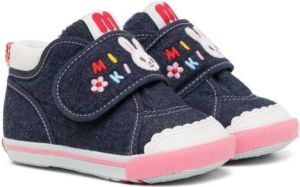 Miki House Bunny touch-strap sneakers Blue