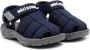 Miki House embroidered logo touch-strap sandals Blue - Thumbnail 1