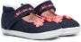 Miki House floral-embroidery denim ballerina shoes Blue - Thumbnail 1