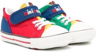 Miki House logo-embroidered colour-block sneakers