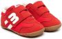 Miki House logo-patch touch-strap trainers Red - Thumbnail 1