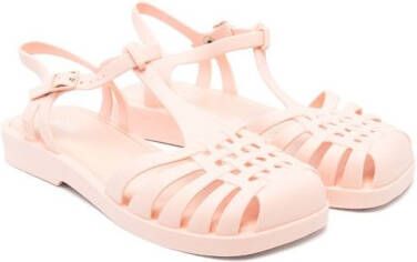Mini Melissa Aranha caged-toe sandals Neutrals