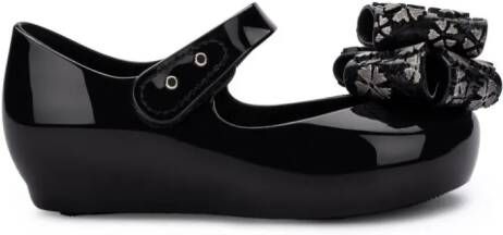 Mini Melissa bow-detail ballerina shoes Black
